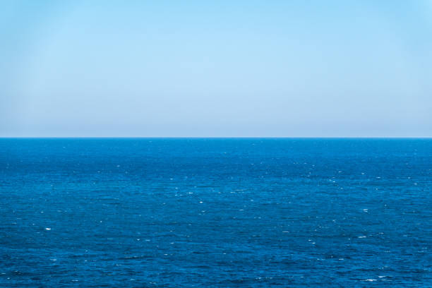 istock Panoramic blue sea and sky horizon in clear day 1308355004