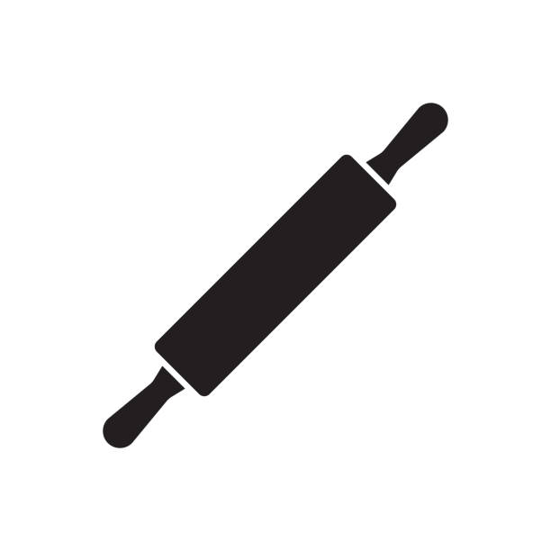 웹 사이트 디자인, 로고, 앱, ui용 롤링 핀 플랫 아이콘 벡터입니다. 그림 - wire whisk symbol computer icon spatula stock illustrations