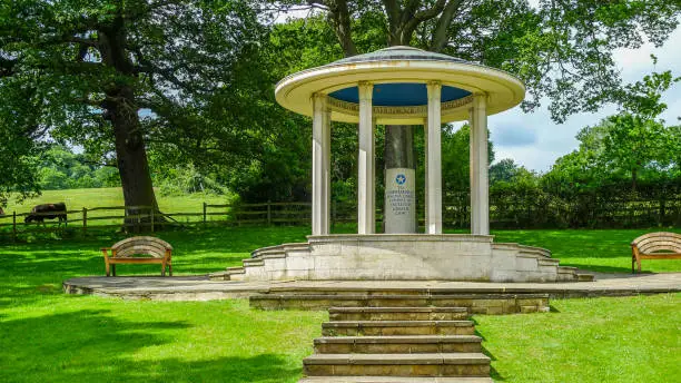 Magna Carta Memorial, Runnymede, beside the Thames.