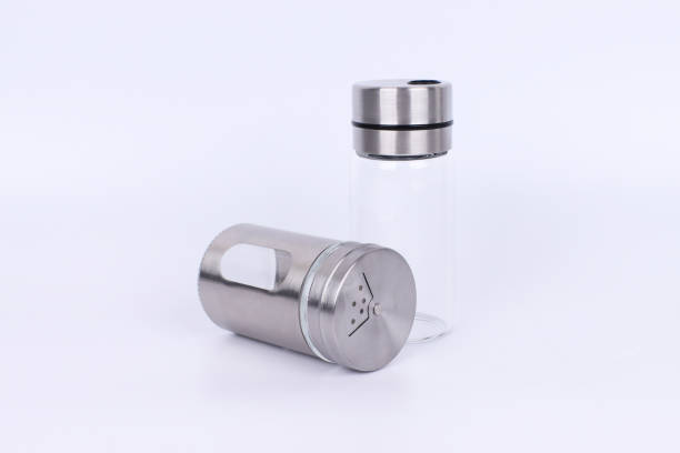 istock Stainless steel seasoning container on white background 1308361661