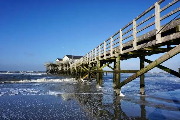 Scenic view of North Sea in Wadden Sea National Park in North Germany