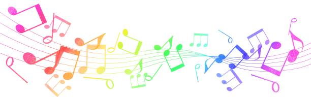 ilustraciones, imágenes clip art, dibujos animados e iconos de stock de clip art de nota musical - musical staff music piano blue