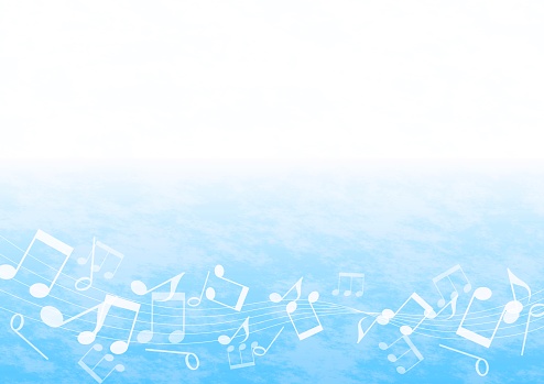 Blue Frame Notes Blue Music Note Frame Stock Illustration - Download Image Now - Piano ...