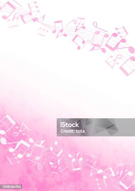 Pink Note Frame Pink Music Note Frame Stock Illustration - Download Image Now - Ballet ...