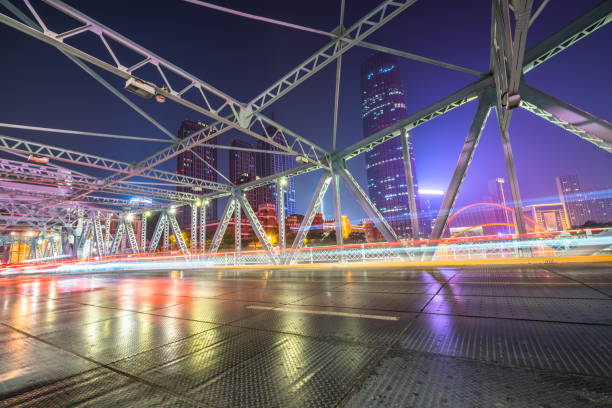 istock Traffic on steel bridge 1308370129