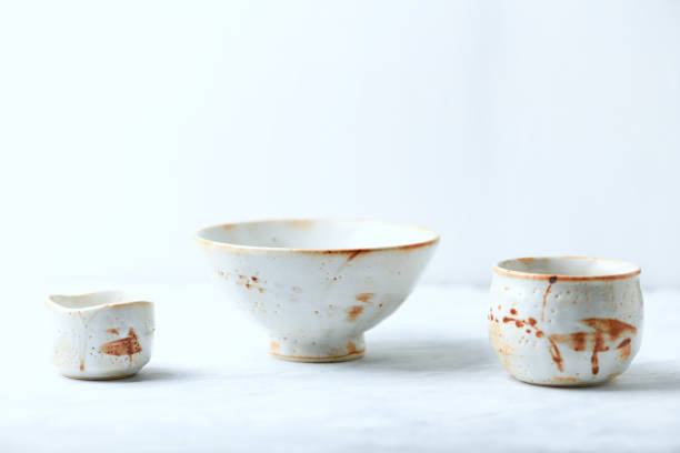 istock Traditional, handcrafted ceramic on bright wooden background. Soft focus. Close up. 1308371206