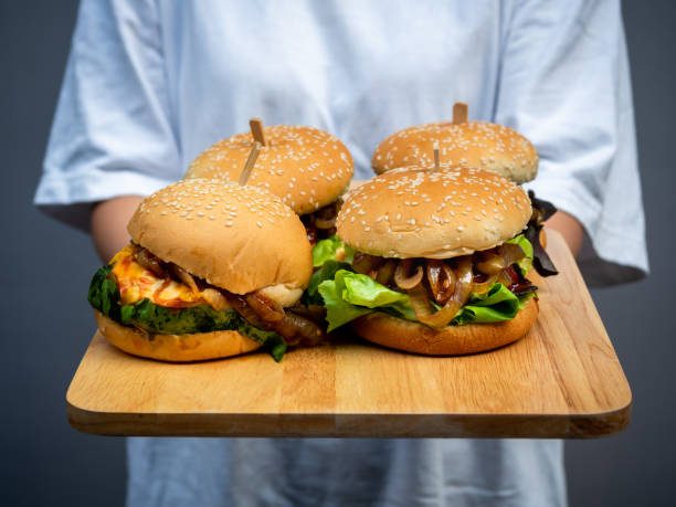 istock Delicious fresh homemade burger. 1308371899