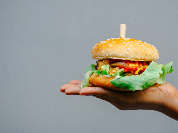 istock Delicious fresh homemade burger. 1308371900