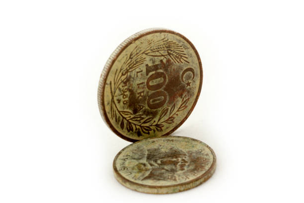 Old Turkish coin. Money collection.
