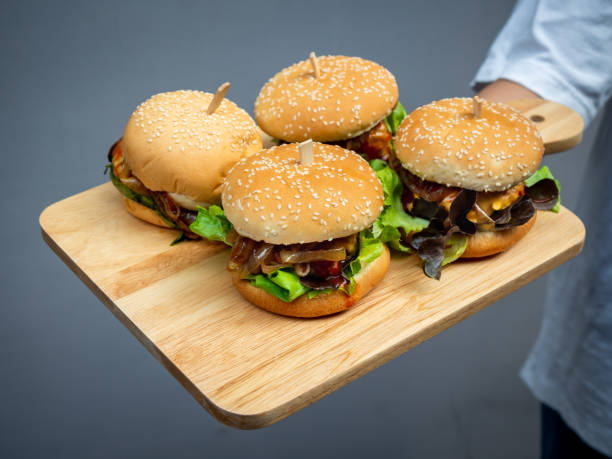 istock Delicious fresh homemade burger. 1308371921
