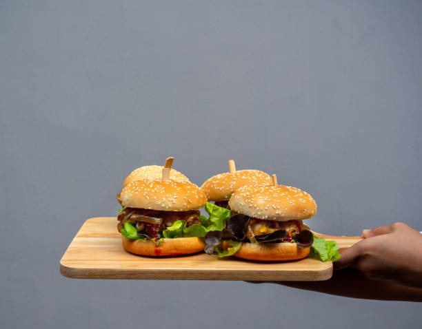 istock Delicious fresh homemade burger. 1308371930