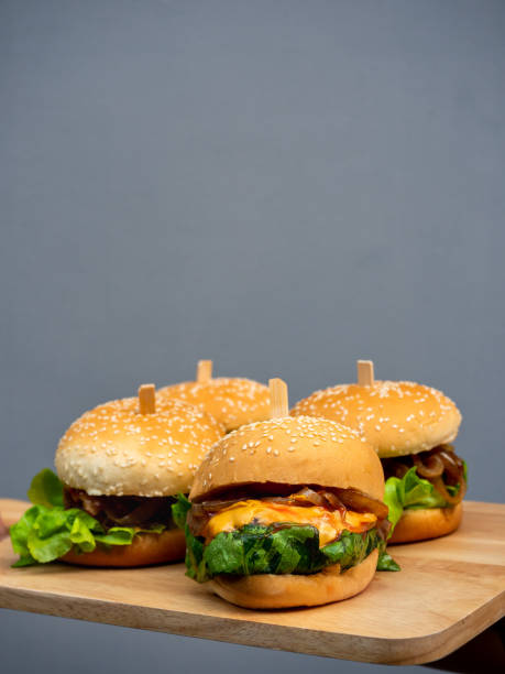 istock Delicious fresh homemade burger. 1308371936