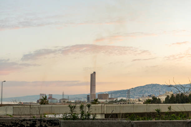 Dbayeh Highway and building during the lockdown caused by covid-19 virus