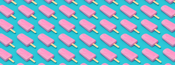 istock Ice cream stick, Popsicle, Minimal summer concept 1308379154