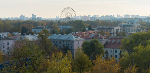 istock Courtyards of Minsk from above. 1308381310