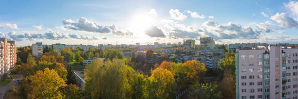 istock Courtyards of Minsk from above. 1308381320