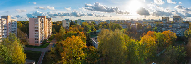 istock Courtyards of Minsk from above. 1308381343