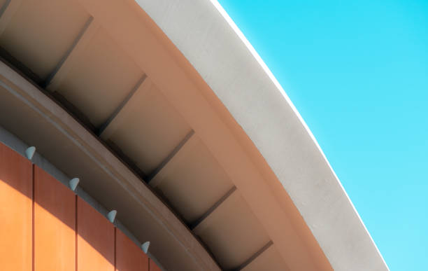 istock Low Angle View Of Building Against Clear Blue Sky 1308384635
