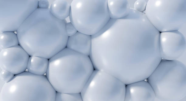istock Abstract ball pastel background texture. Realistic 3d render illustration for template, poster design. Futuristic sphere pattern or glossy gum bubble. 1308389911