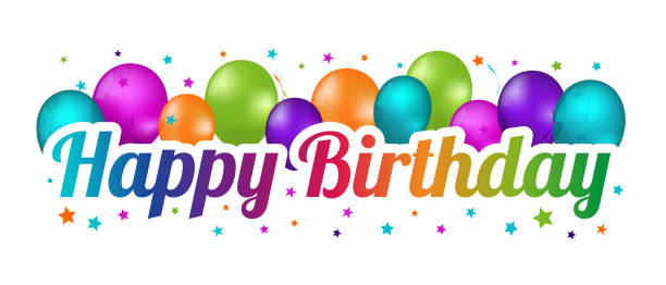 ilustraciones, imágenes clip art, dibujos animados e iconos de stock de feliz cumpleaños banner - ilustración vectorial colorida - happy birthday