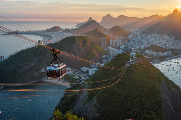 Lift up Sugarloaf Mountain in Rio de Janeiro. Lift up Sugarloaf Mountain in Rio de Janeiro. Brazil sugarloaf mountain stock pictures, royalty-free photos & images