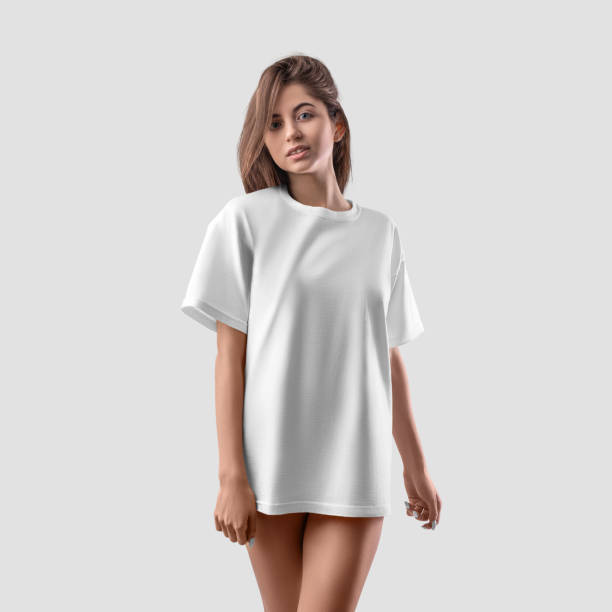 istock White t-shirt mockup on girl 1308393458