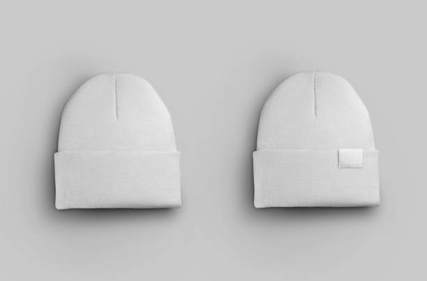 istock White warm beanie mockup with tag 1308394496