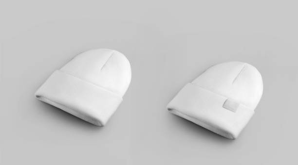 istock White warm beanie mockup with tag 1308394541