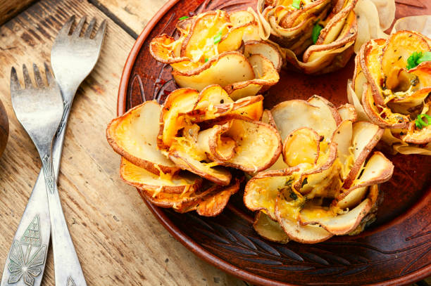 istock Baked potatoes in bacon 1308395020