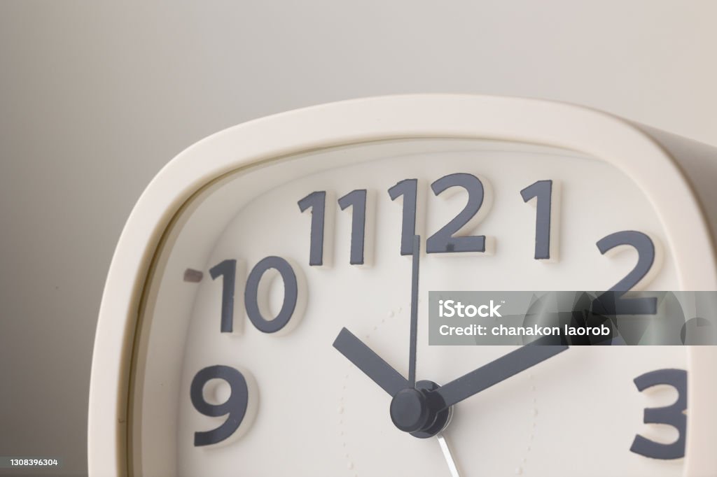 Computer Clock 1010 Small White Alarm Clock Black Numbers Set The Time For 1010 Oclock ...