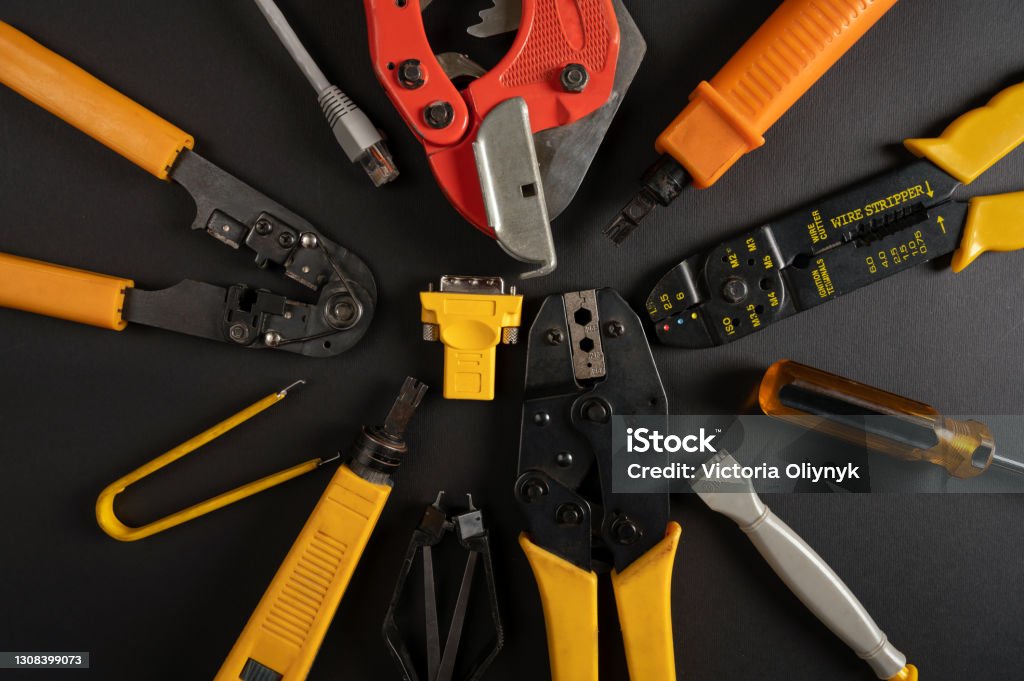 Electrical Tools With Function Different Electrical Tools On Electrical Engineering Drawings Stock ...