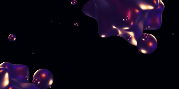 istock 3d illustration abstract color fluid ink style Fluid droplet water gradient unique geometric shape For flyers, logos or dynamic element presentations 1308400955