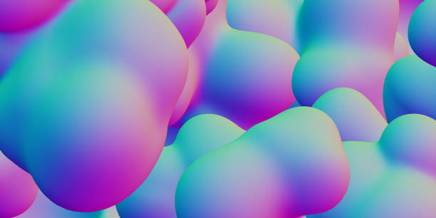 3d illustration abstract color fluid ink style Fluid droplet water gradient unique geometric shape For flyers, logos or dynamic element presentations