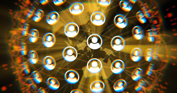 istock Global Social Networking on World 1308402089
