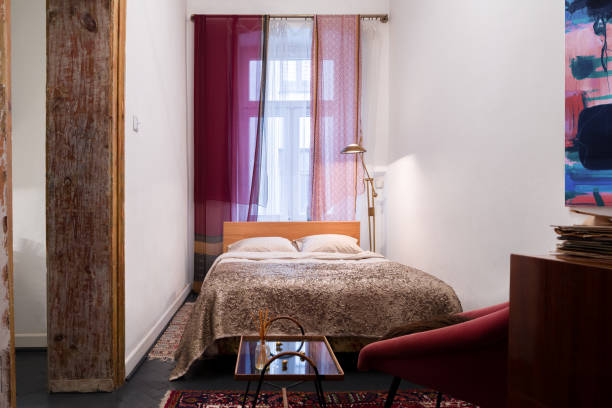 istock Colorful and stylish designed bedroom 1308402347