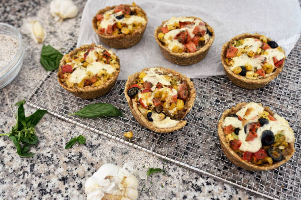 Healthy delicious egg bacon vegetable muffins.
