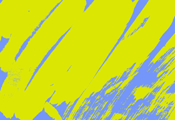 istock Abstract bright blue and yellow hand drawn ink textured background. Impression illustration.Good for presentation template 1308409668