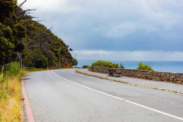 View of Boyes Drive on Kalk Bay mountain in False Bay Cape Town