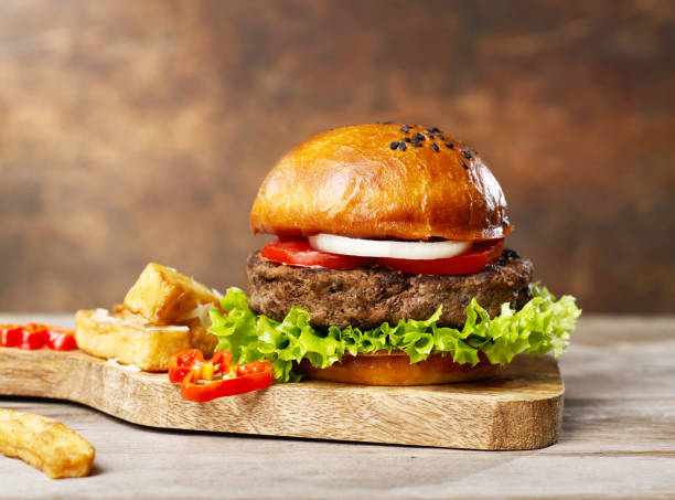 istock Spicy burger with red pepper 1308415889