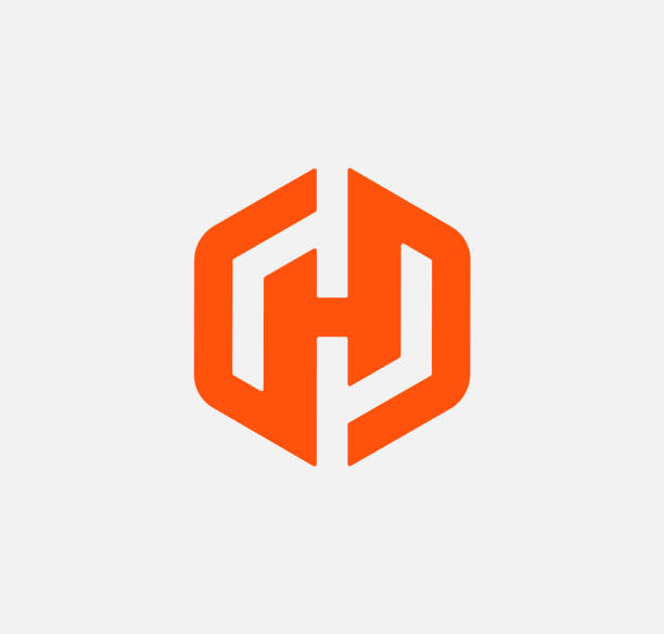 H Letter Shape Logo Logo Template Illustration Design. Vector EPS 10. science and technology logo stock illustrations