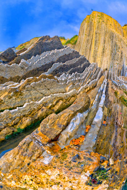 istock Steeply-tilted Layers of Flysch, Basque Coast UNESCO Global Geopark, Spain 1308420095