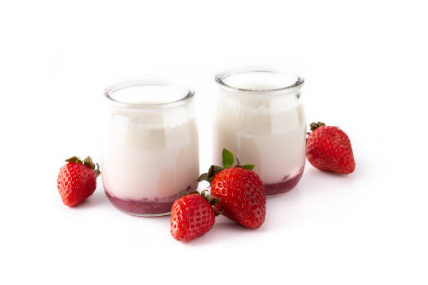 istock Panna cotta dessert with strawberry 1308427478