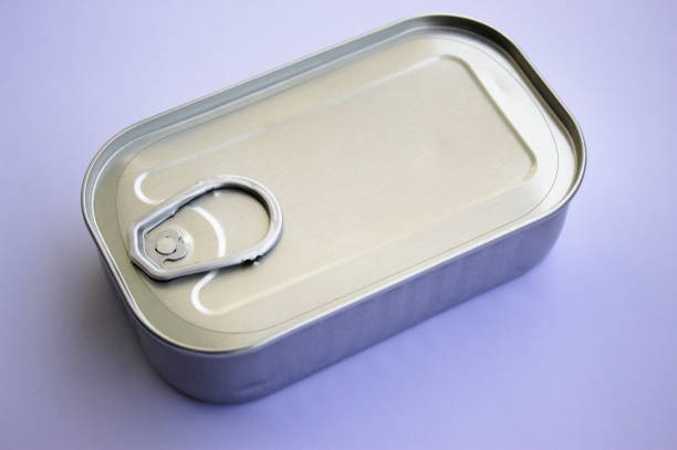 istock Closed tin can with canned food. 1308427605