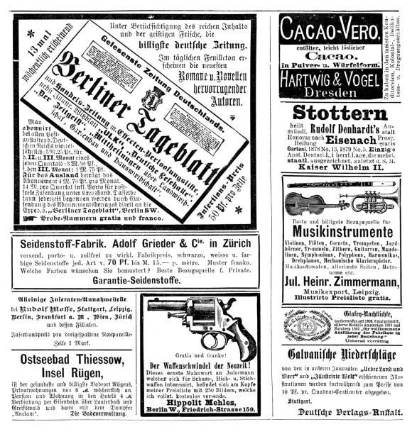 ilustrações de stock, clip art, desenhos animados e ícones de ads from a german magazine 1892 including osteebad thiessow - gaguez estado médico