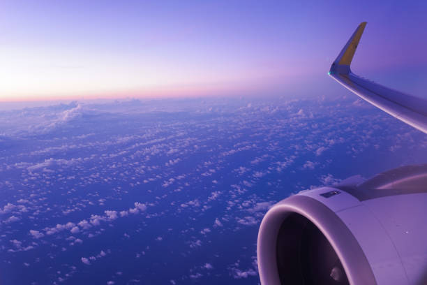 istock Landscape from the window of an airplane 1308431174
