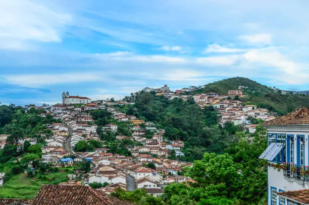 Landscape of the Historic and Colonial city of Ouro Preto. UNESCO World Heritage.