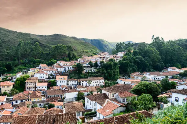 Landscape of the Historic and Colonial city of Ouro Preto. UNESCO World Heritage.