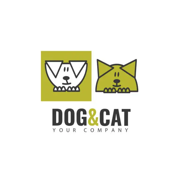 Vector illustration of Dog and Cat