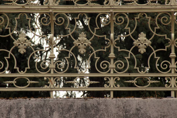 istock Metal grille over garage by 1308443244
