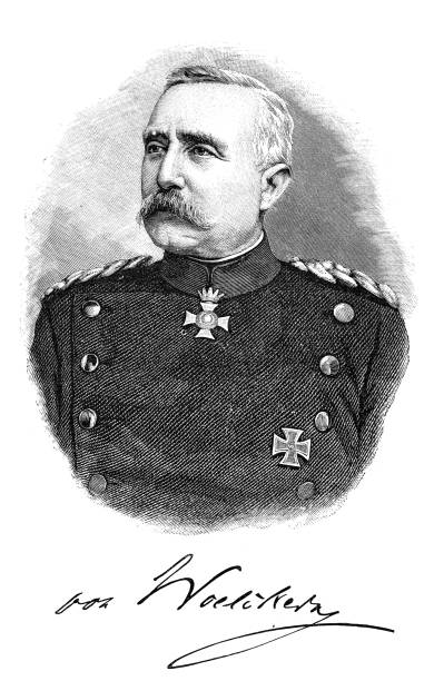Wilhelm von Wölckern, Württemberg general of the infantry Leopold Ferdinand Karl Wilhelm von Woelckern was a Württemberg general of the infantry. Illustration from 19th century. подмор лечит stock illustrations